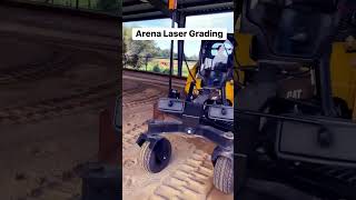 Laser grading perfection 🚜🐎#construction #arena  #caterpillar #skidsteer #shorts #fyp
