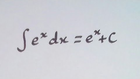 Integral of e^x || Integration of Exponential Function