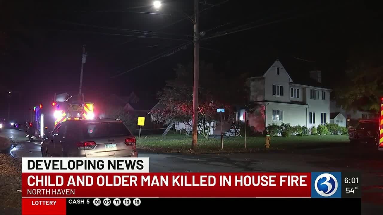 Child and man killed in house fire in North Haven - YouTube