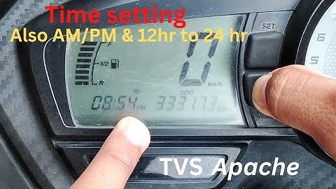 set time in tvs apache | how to set time in tvs apache 160 as well as in tvs apache 180 #tvs
