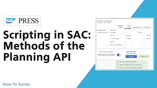 Scripting an SAP Analytics Cloud Story: Methods of the Planning API