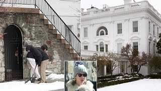 Ivanka Trump enjoys the winter weather in DC while Secret Service agents get to work.