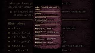 Comando alias en #linux