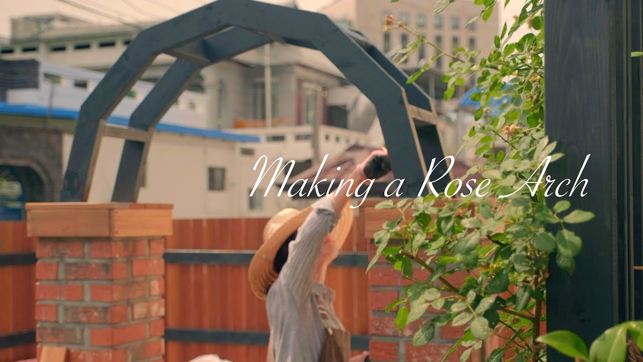 Я начал украшать свое новое пространство / делать арку из роз.