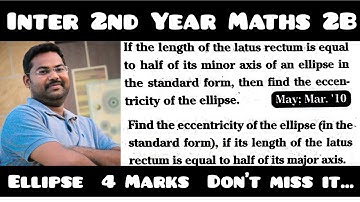 Inter 2nd Year Maths 2B||Ellipse@maths naresh eclass