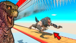 Monsters Run From Falling Spikes