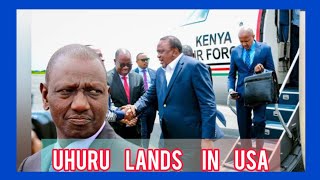Ruto in tears as UHURU KENYATTA Lands in USA for important function
