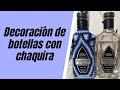 Como decorar una botella con chaquira