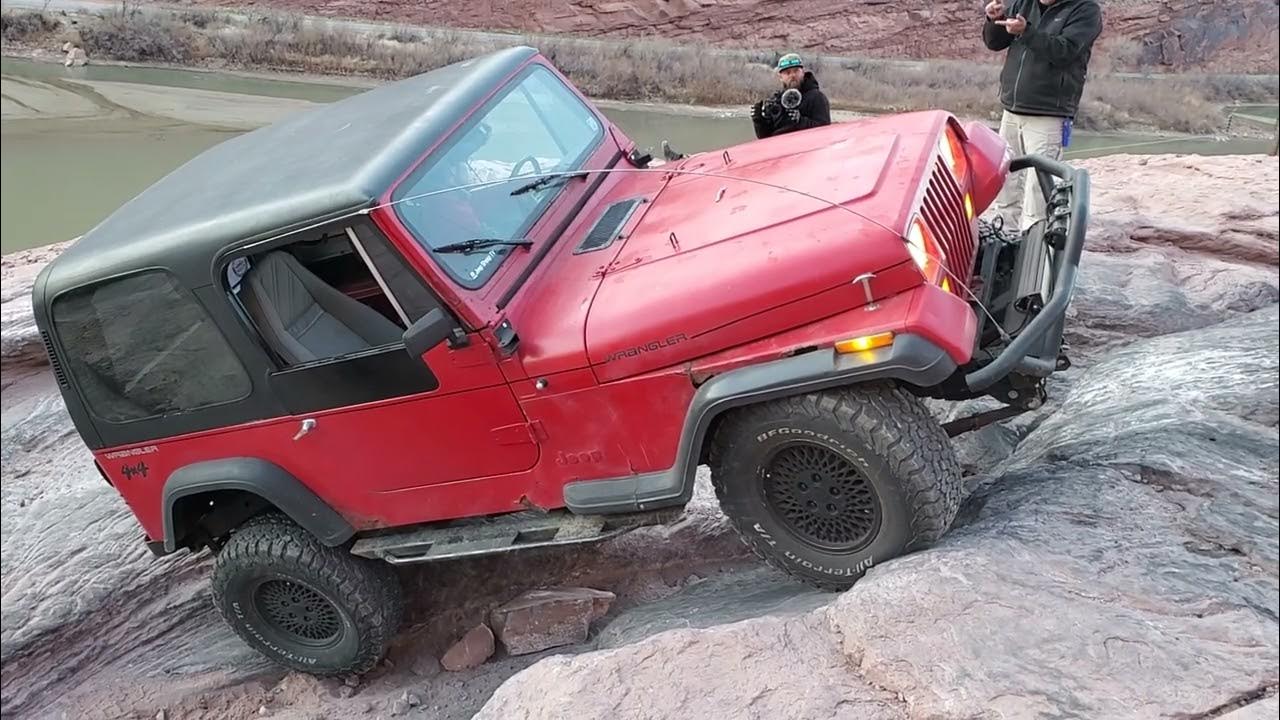Supercharged YJ on 31's Slams The Devils Crack On Moab Rim YouTube
