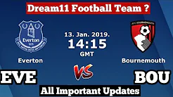 EVE vs BOU Dream11 Team Prediction | Everton vs Bournemouth | Team News, Lineups | dream11 football thumbnail