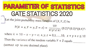 question number 20 #GATE2020 (#STATISTICS) solution series