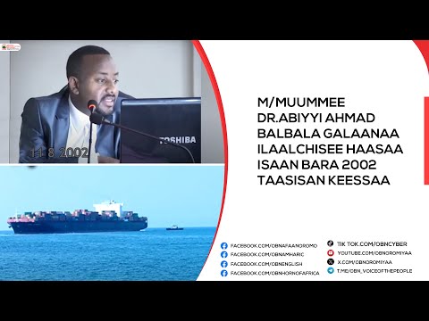 M Muummee Dr Abiyyi Ahmad Balbala Galaanaa Ilaalchisee Haasaa Isaan Bara 2002 Taasisan Keessaa