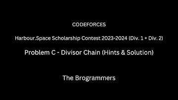 CODEFORCES - Harbour Space  Contest 2023-2024 (Div. 1 + Div. 2) Problem C - Divisor Chain