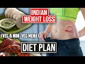 Indian diet plan for weight loss (veg and non veg menu) | Indian weight loss diet | Weight loss meal
