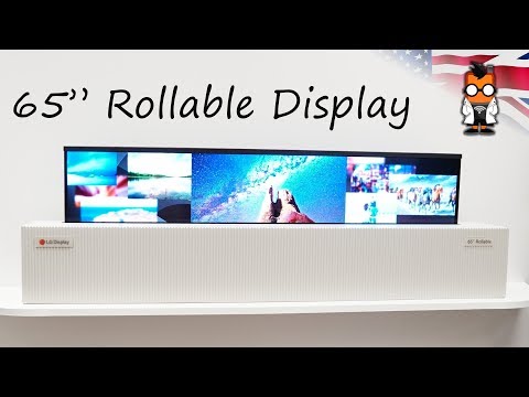 65" Rollable TV by LG Display Demo at CES 2018