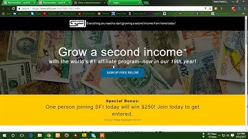 SFI : Sign up  Part 1