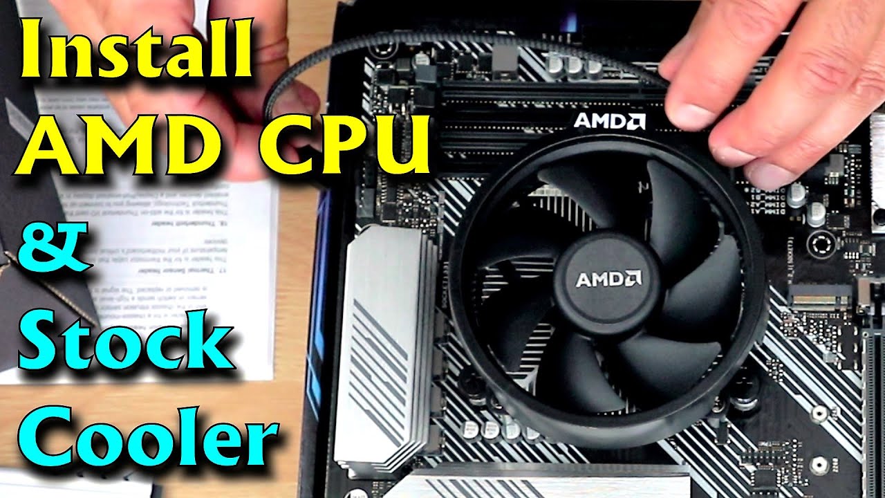 How To Install An AMD CPU And AMD Wraith Stock CPU Cooler YouTube