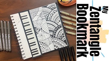 Best Easy Zentangle Bookmark Design l How To Draw Step By Step Tutorial Video l DIY l #5