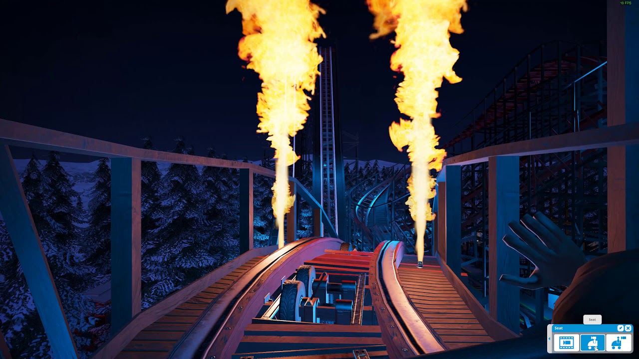 Themed Wooden Monster Roller Coaster "Burning Rush" Planet Coaster