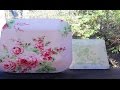 How to Dishwasher safe Decoupage with Fabric