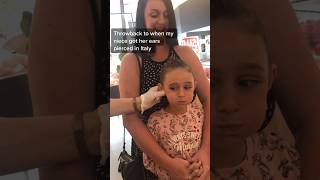 This Little Girl Is Getting Her Ears Pierced In Italy