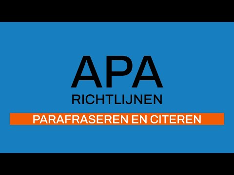 Video: Is parafrases tussen aanhalingstekens?