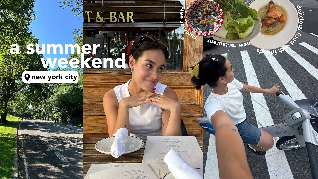 a wholesome summer weekend in nyc | bike rides & delicious food with friends