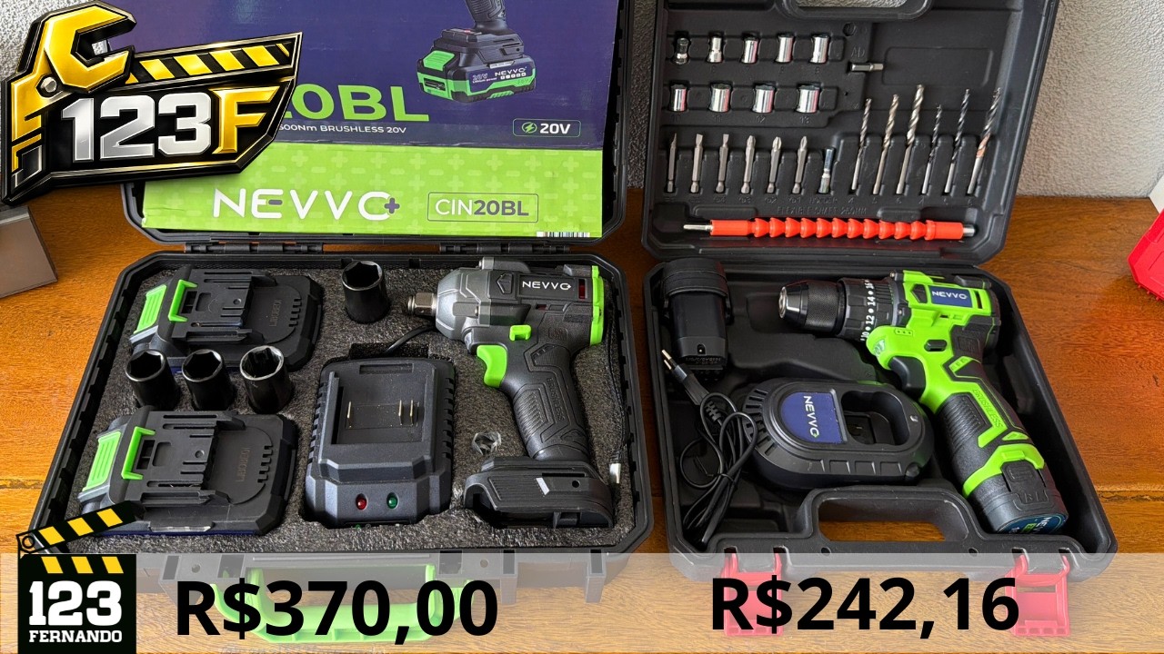 LANÇAMENTO MARCA NOVA BRASILEIRA NEVVO FERRAMENTAS A BATERIA