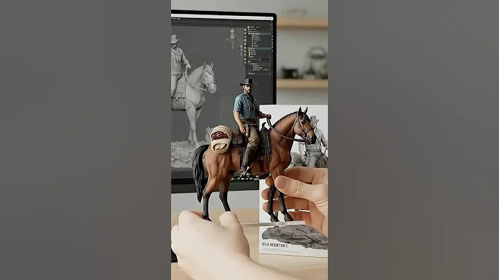 Nano Banana Figure - Ep. 02: Arthur Morgan #satisfying #asmr #ai #veo3 #actionfigure