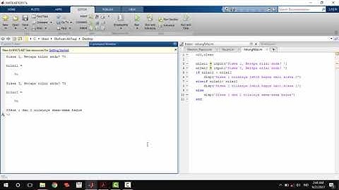 If Else dalam Matlab