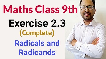 Unit 2 Exercise 2.3 (Complete) Class 9th PTB Math (Radicals, Radicands) Real Number by Learning Zone