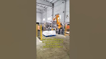 Get more efficiency in your production line with our palletizing robots!#automation #robot #machine