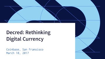 Introduction to Decred presented at Coinbase by Jake Yocom-Piatt (Re-mastered Audio/Video)