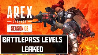 ALL SEASON 8 BATTLEPASS LEVEL LEAKED (1-110) | APEX LEGENDS