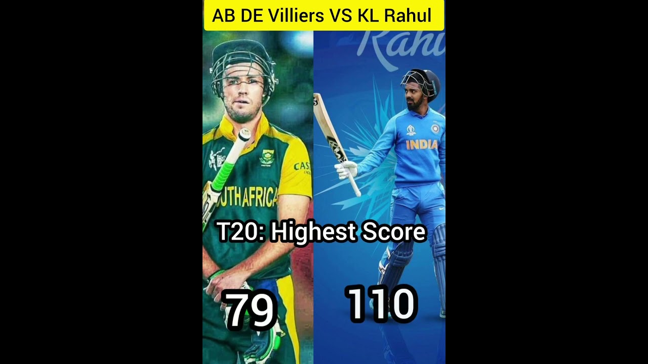 AB DE Villiers VS KL Rahul Comparison 