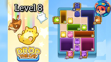 Drop the cat Level 8 – Puzzle Game Walkthrough & Solutions | Mobile Gameplay 