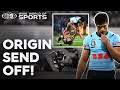 Suaalii sent off in state of origin for wild high shot on reece walsh