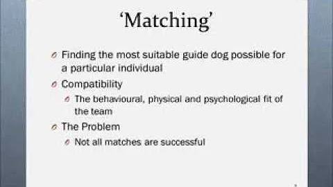Working Dog Conference 2013 | Janice Lloyd | Match...