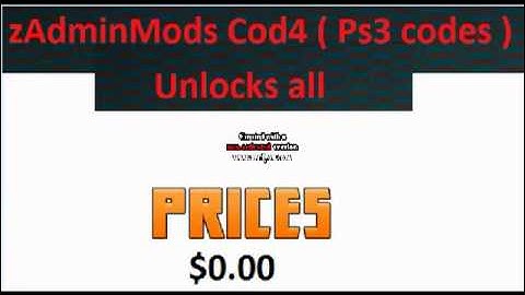 | New | Cod4 zAdminMods Edited Codes ( PS3 )