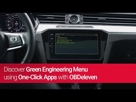 Open green engineering menu in Volkswagen Audi SEAT & Skoda vehicles