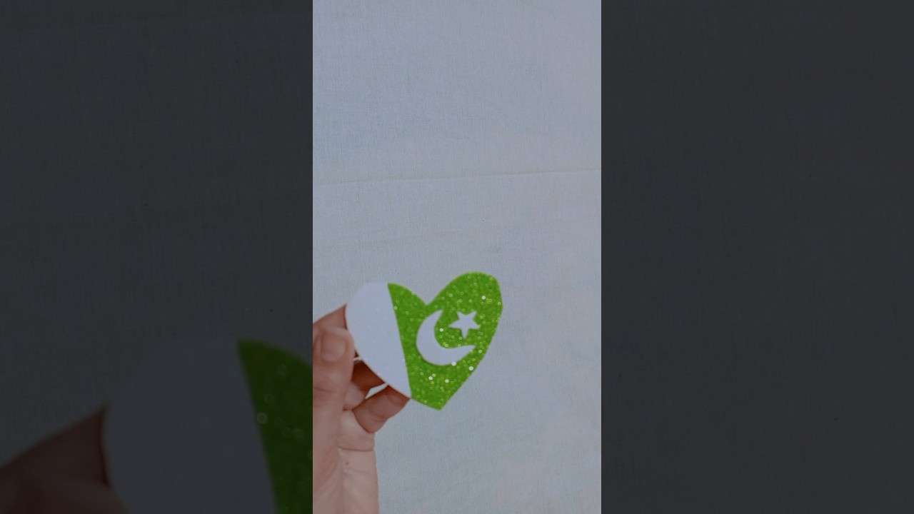 diy pakistan flag badge/ independence day crafts