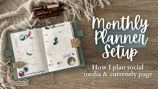 MONTHLY PLANNER SETUP // How I use my monthly and currently spreads!