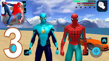 Amazing Spider Stickman Ninja Rope Hero - Gameplay Walkthrough Part 3 - New Missions (iOS,Android)