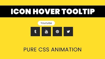 Social Media Icons with Tooltip on Hover | CSS Animations
