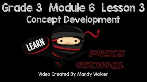 Grade 3 Module 6 Lesson 3 Concept Development