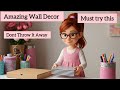DIY wall decor and keys hanging
