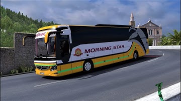 Morning star 2*1 AC Semi sleeper on new route | Mumbai - Udaipur | Indian Bus Simulator