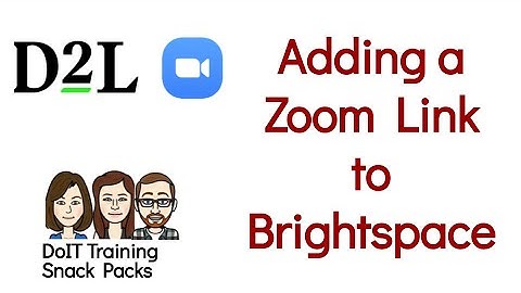 Adding a Zoom Link to Brightspace