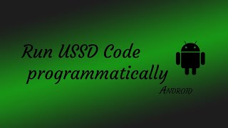 How to Run USSD code background Pogrammatically Android Oreo