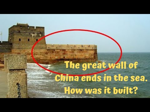 The great wall of China ends in the sea. How was it built?